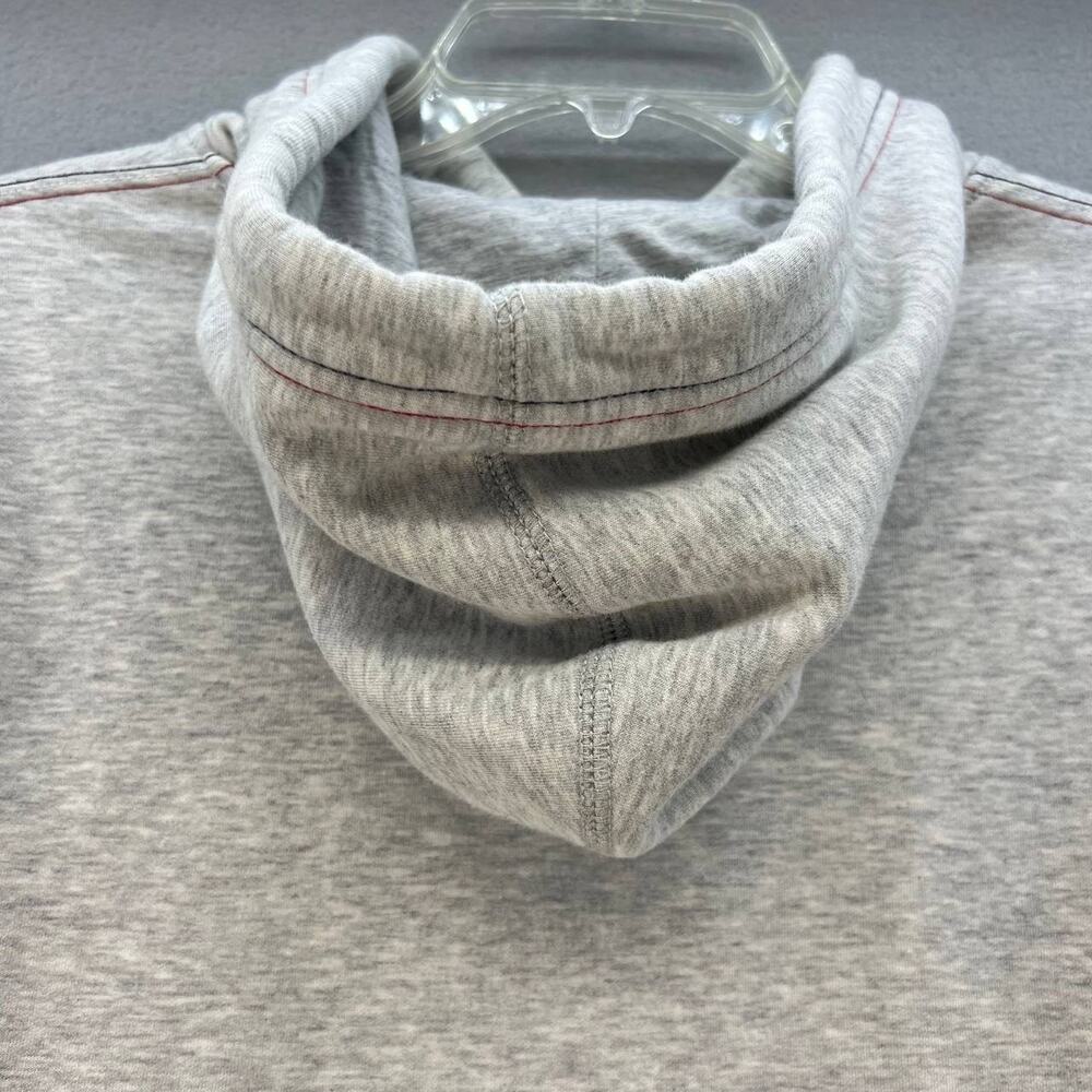 Tommy Hilfiger Denim Sweatshirt Women's Size S Gray Red and Blue Hoodie Preppy - Picture 8 of 13